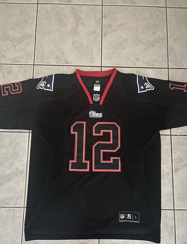  Authentic Tom Brady Jersey Nike Black Stitched Size L
