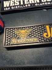 Jack Daniels Whiskey Tennessee Honey Rubber Bar Rail Spill Mat 23.5" x 3.5"