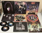 KISS  Lot of 8 Vinyl Albums (9 records )+ three 45 RPMs