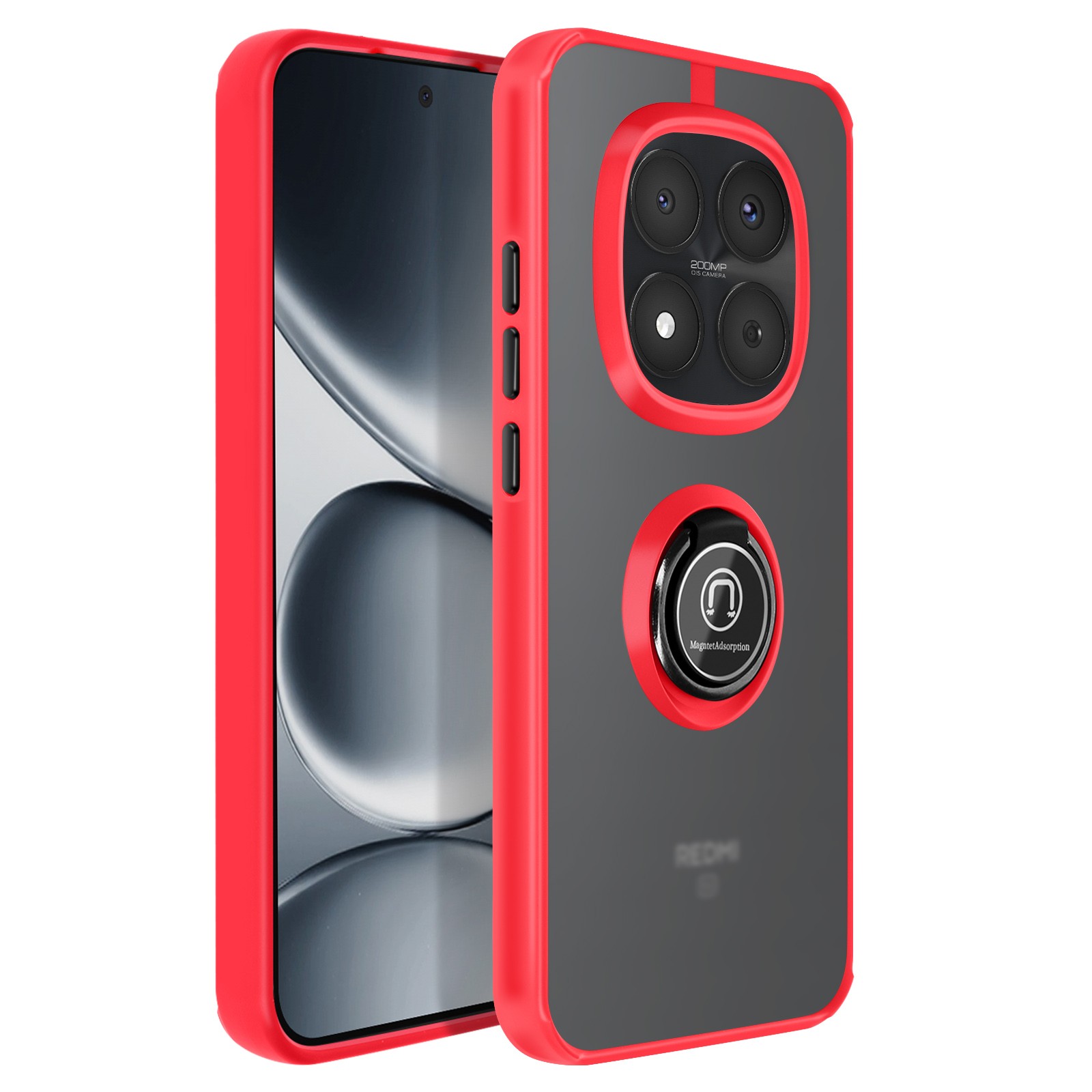 Coque Redmi Note 15 Pro 5G de qualité premium avec anneau métallique intégré