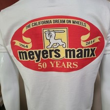 Vintage T-shirt Buggyracegasserdrag Meyers Manx 50 Years. California Dream.