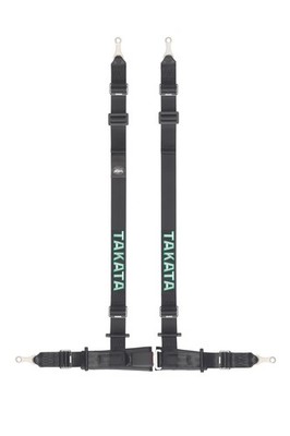 Takata Racing Drift II Seat Belt Harness 4-Pt 2'' Shoulder 2'' Lap Bolt-On Black