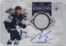 2023 Upper Deck Ultimate Collection Emblems Rookies Ryker Evans #UE-RE Auto 0il7