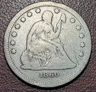1860-O Seated Liberty Quarter FINE Civil War Era Southern Mint Coin