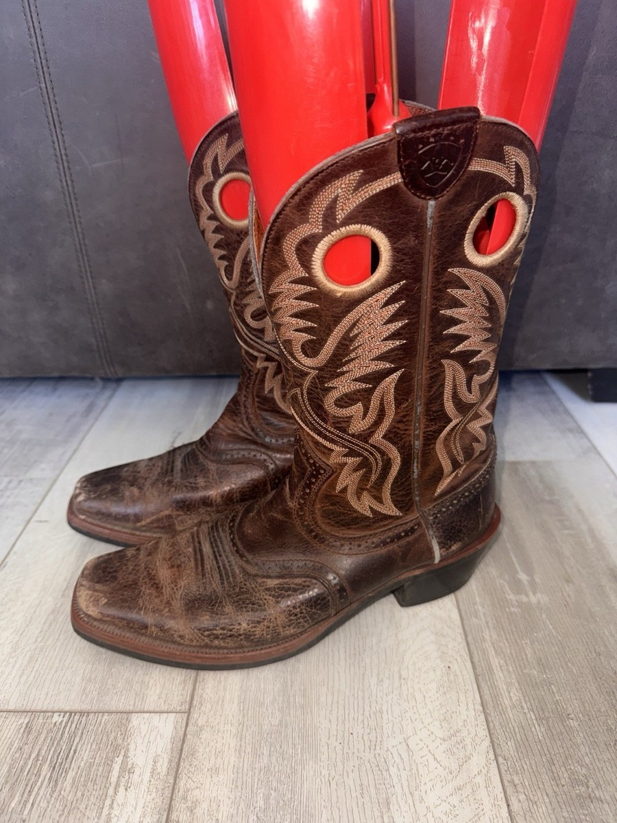 Ariat Heritage Roughstock Western Boot Leather Brown Mens 