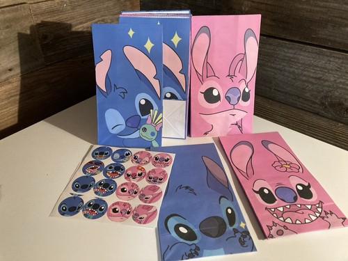Lilo And Stitch Candy Bag Party Decorations Gift Loot Bag 24 Pack With Stickers