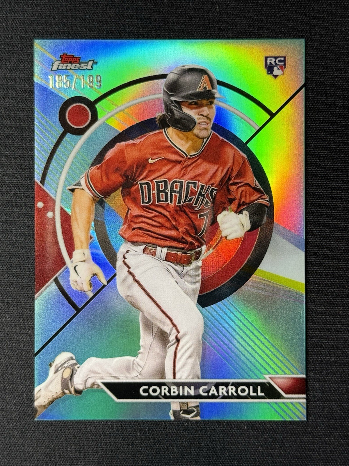 2023 Topps Finest Corbin Carroll Aqua Refractor Rookie 185/199 Diamondbacks RC