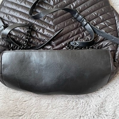REBECCA MINKOFF Quilted Chevron Backpack Black‎ Chain Handle Designer Bag REBECCA MINKOFF Quilted Chevron Backpack Black Chain Handle  main image 3