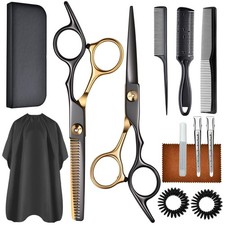 Professional 13-Pc Hair Cutting Shears Kit 6.5" for Salon Home Men Women Kids