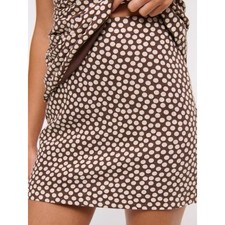 Abercrombie  Fitch Brown Polka Dot High Rise Scarlett Mini Skort Size Small