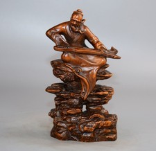 Exquisite Boxwood Boya Qin Ornament