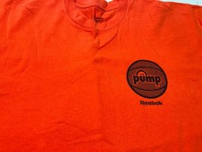 Preowned EUC Reebok Pump Sneaker Red Loose Fit T Shirt XL Rare