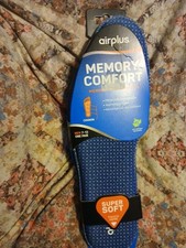 NEW MEN'S SIZE 7-13 AIRPLUS MEMORY FOAM COMFORT INSOLES-TRIM TO FIT