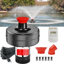 Pond Fountain Aerator, 1HP 110V 15000 GPH Stainless Steel Floating Pump w/100...