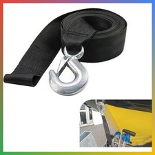 Boat Winch Strap With Hook 20 Ft X 2 Inch Black For Trailer Atv Truck Car Boat Winch Strap With Hook 20 Ft X 2 Inch Black For Trailer Atv Truck Car