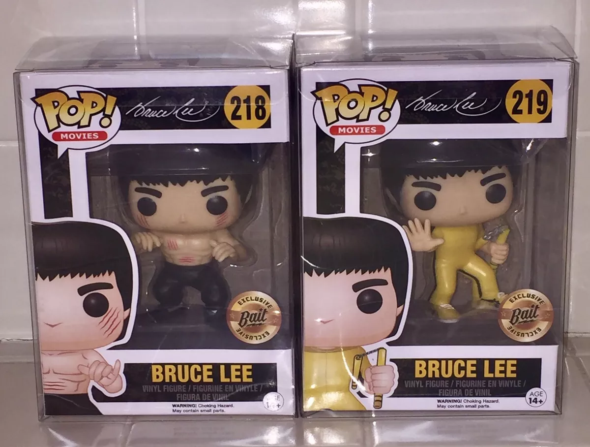 BRUCE LEE BAIT FUNKO POP SET 218 & 219 ENTER THE DRAGON & GAME OF DEATH RARE