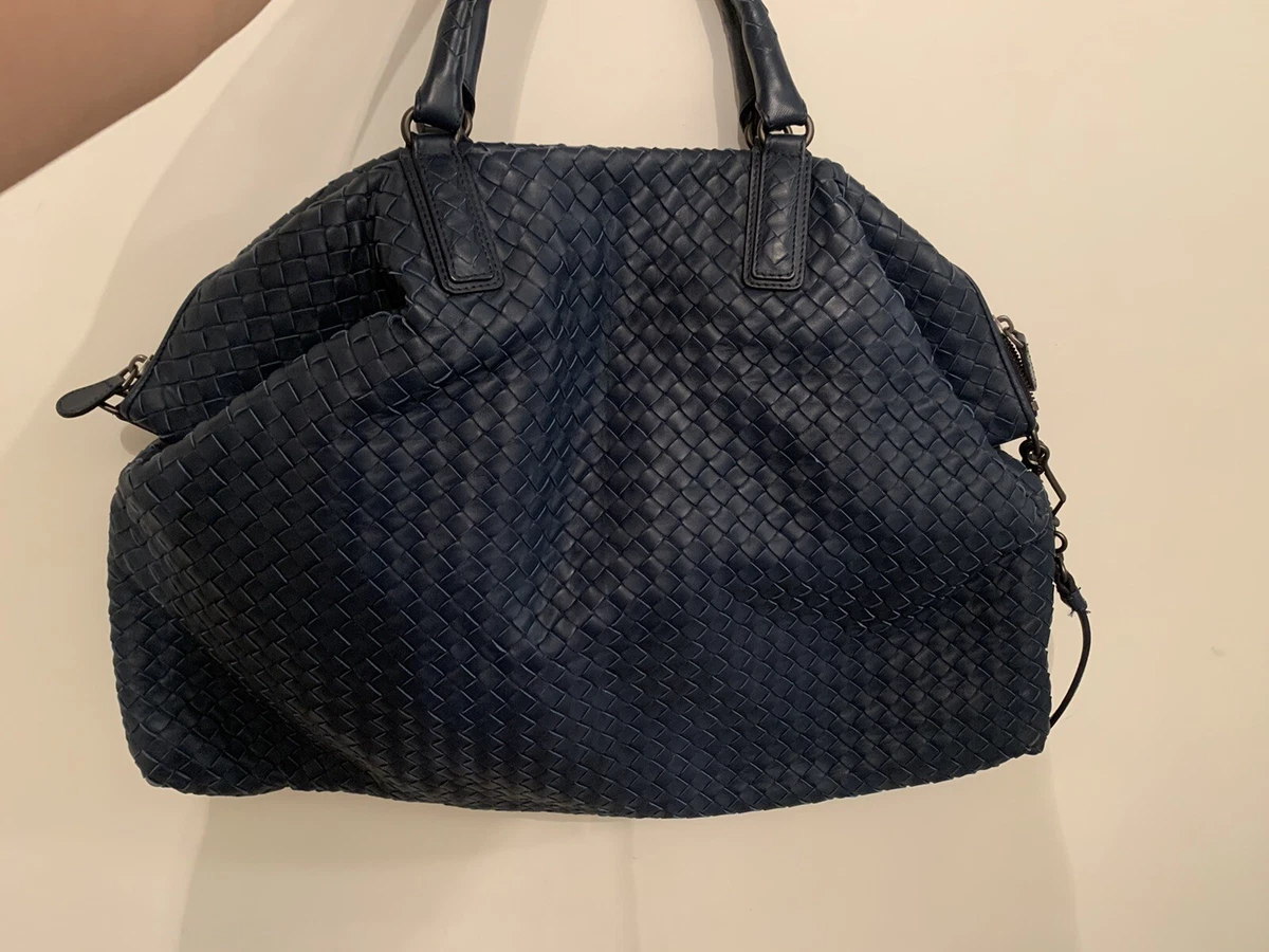 Bottega Veneta Nero Intrecciato Nappa Chain DUO Bag