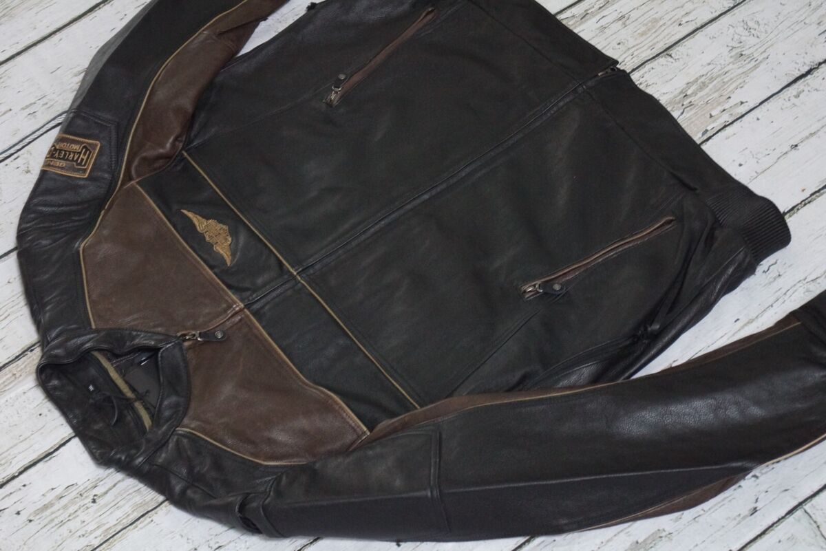 Harley Davidson Men's Hex Reflective Distressed Leather Harley Davidson Men's Hex Reflective Distressed Leather
