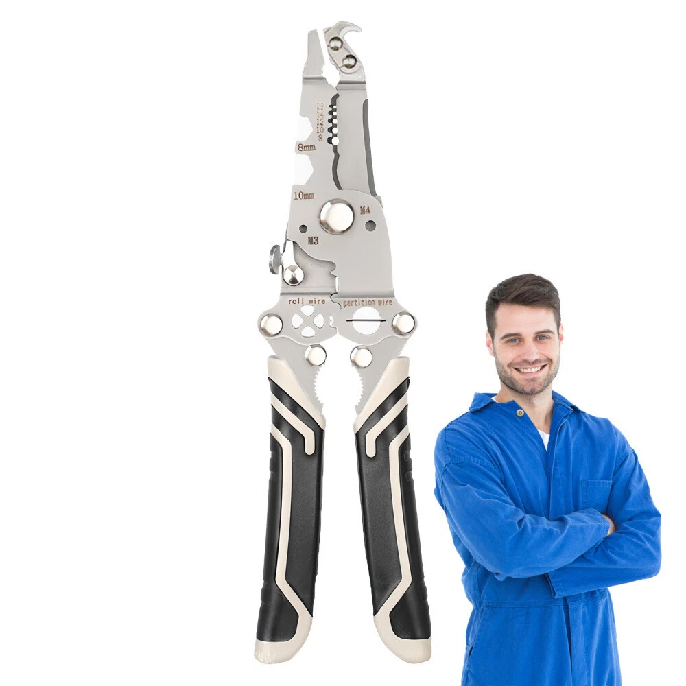 Electrician's Multi-Tool Pliers with Wire Stripper Cutter and Wrench  
