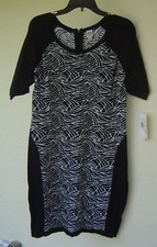 NEW SANGRIA BLACK RAYON JERSEY SHEATH SWEATER DRESS SIZE PXL  PETITE $88