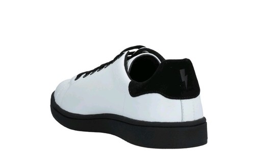 Sneakers da tennis Neil Barrett Thunderbolt bianche taglia uk 6 eu 40 - Foto 2 di 9