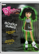 Boodle Bones Poodle Skirt Black Goth HALLOWEEN Costume Teen 12-14 NIP