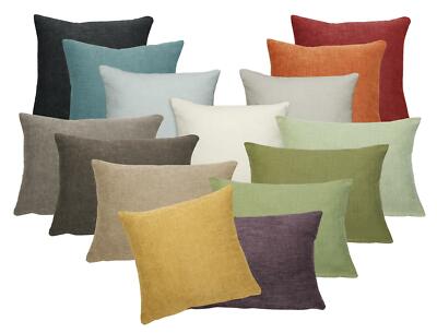 Kissenhülle Villa Leinenstruktur Kissenbezug 45x45 oder 40x60 cm Deko Kissen