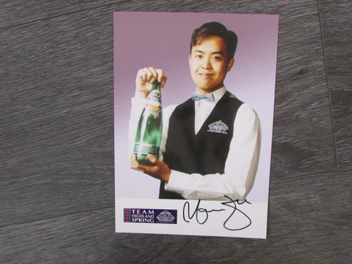 Marco Fu Snooker Player Original Hand Signed Team Highland Spring Card