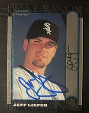 1999 Bowmsan Chrome #128 Jeff Liefer Chicago White Sox Signed Card Autographed