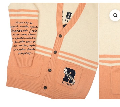 Heroes & Villains STAR WARS PRINCESS LEIA VARSITY CARDIGAN taglia media NUOVO ETICHETTE - Foto 14 di 23