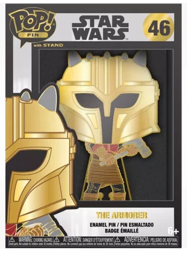 Funko Pop! Pin 46 Star Wars The Armorer Mandalorian New With Stand