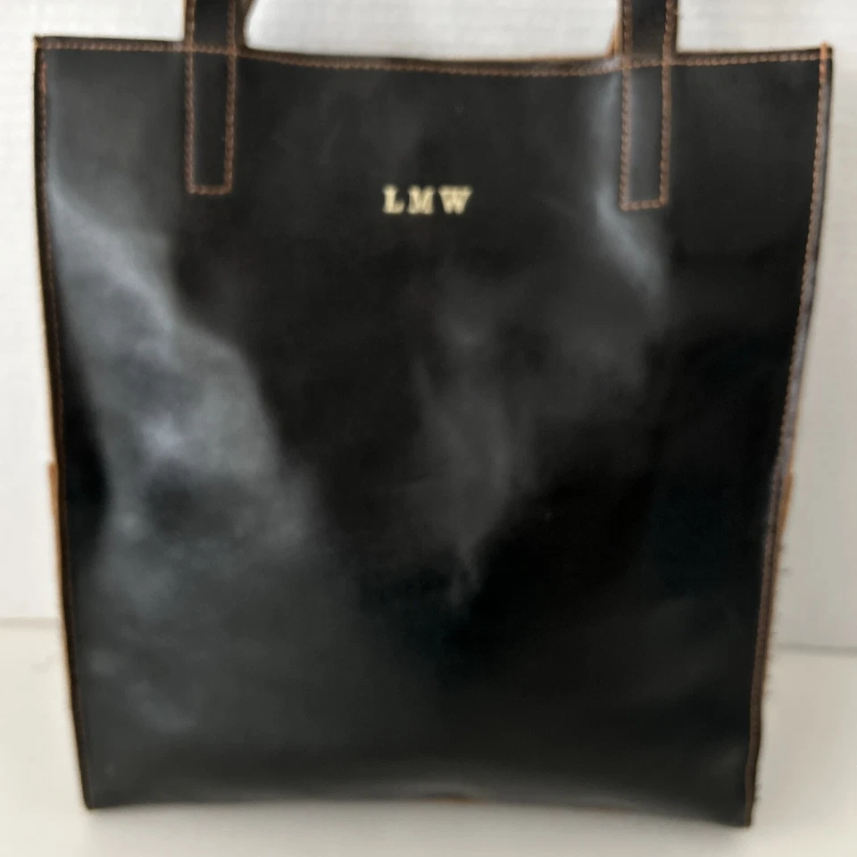 Bolso de Mano/Hombro LILLIAN VERNON Cuero Genuino Color Negro Foto 2 de 4