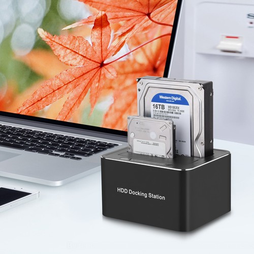 USB 3.0 to Dual Bay SATA Hard Drive Docking Station for 2.5/3.5 Inches HDD SSD - Picture 7 of 11