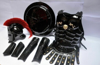 Jacket Leg & Round Shield Costume Gift 300 King Spartan Helmet With Muscle Armor
