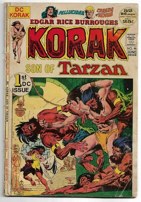 Korak son of Tarzan #46 DC Comics 1972 Poor/Fair 1st DC Issue cover loose