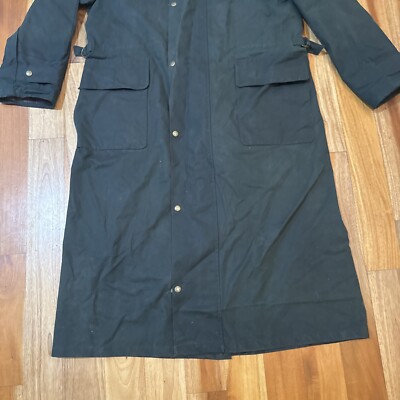 Koolah Jump Coat Mens Medium Brown Suprema Oilskin Fishtail Trench