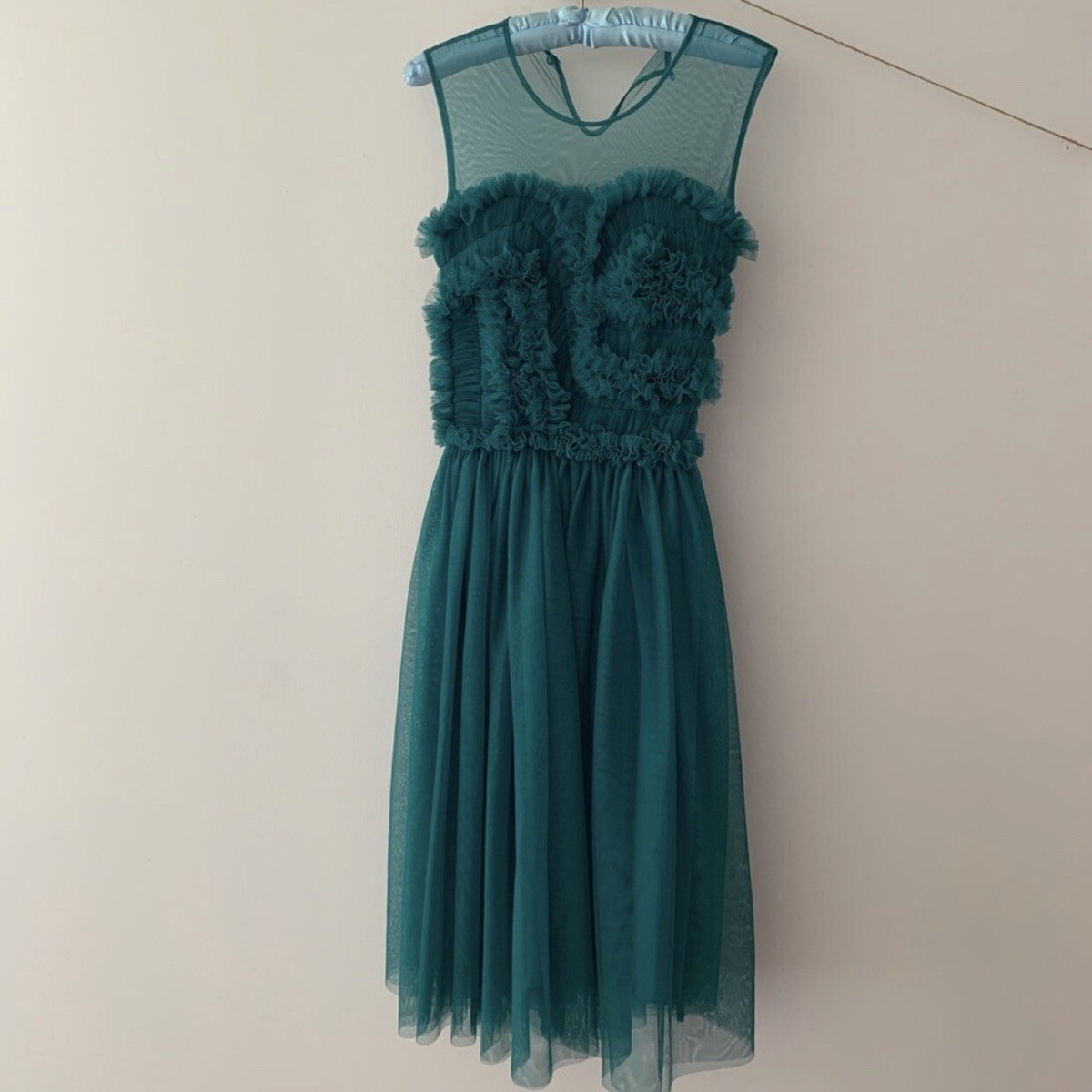 parosh dress green Trendy Pista Green Color Ruffle Style Anarkali Gown – subhvastra main image 1