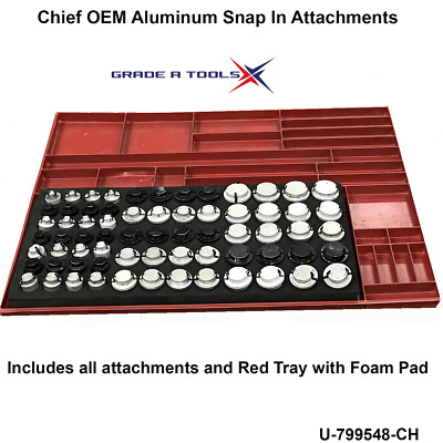 Used-Aluminum Snap In Set Chief Measuring System Velocity, Vector, Genesis. 