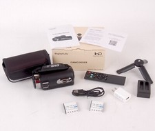 Video Camera FHD 1920x1080 24MP 18X Zoom Camcorder FHD-A01 Remote Tripod NEW