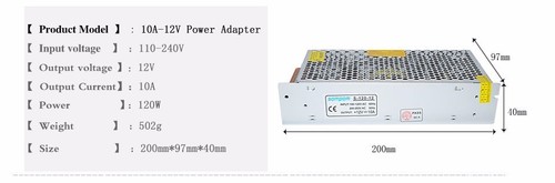 AC110V/220V to DC12V 10A 15A 20A 30A LED Strip Light Power Supply Transformer - 第 3/22 張圖片