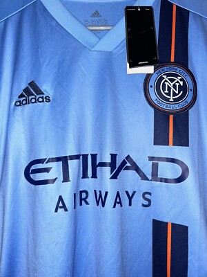 MLS NEW YORK CITY FC ADIDAS YOUTH SOCCER JERSEY REPLICA SIZE XL