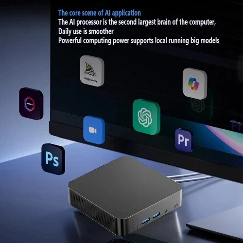 Mini PC For Intel Core I9 8950HK Desktop Pc Gaming Computer Windows 11 16GB DDR4 - Image 4 of 4