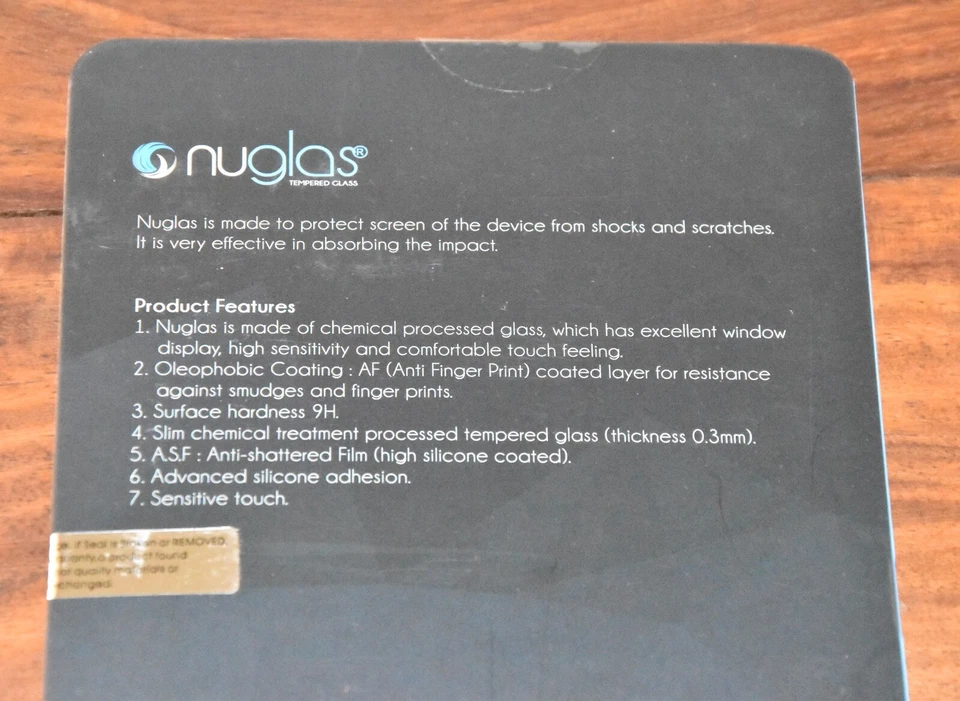 Protector de pantalla de vidrio templado NUGLAS - iPhone 7 - Nuevo en paquete Foto 4 de 4