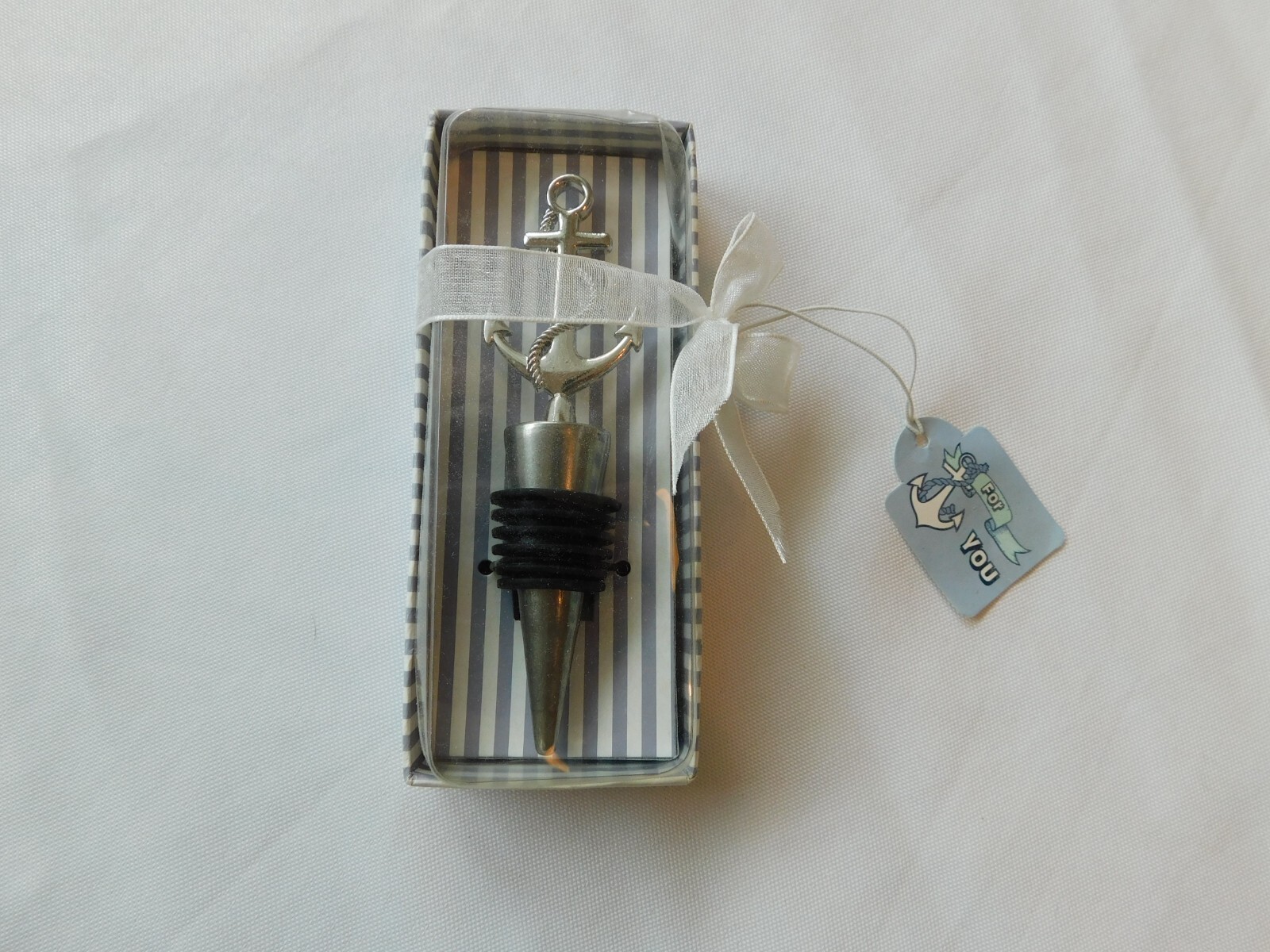 Unbranded Nautical Anchor Silver Wine Bottle Stopper NOS