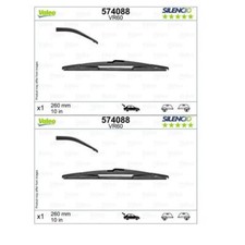 2x Valeo 574088 Wischblatt Hinten für Renault Captur II Fiat 500E Mitsubishi ASX