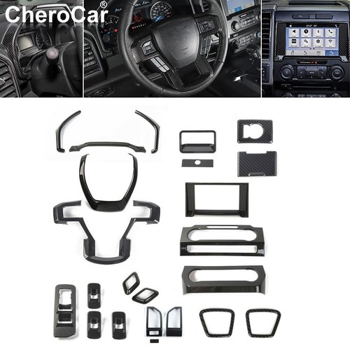 Fewshaw Carbon Fiber Style Interior Center Control Dashboard Panel