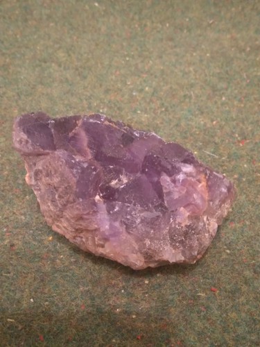 Purple Fluorite Natural Rough Freefom Carved Gemstone Cluster 168g (A5) - Picture 3 of 3