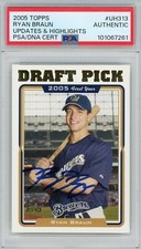 Ryan Braun Signed 2005 Topps Updates & Highlights #UH313 PSA DNA 1st Year Rookie
