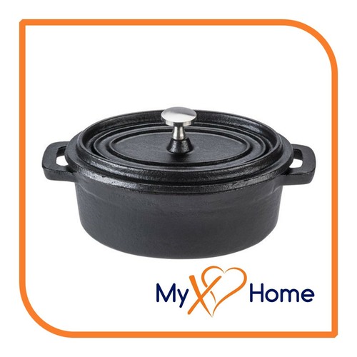 0.35 Qt Oval Cast Iron w/Handles & Wooden Base (1 Casserole) by MyXOHome - Afbeelding 3 van 6