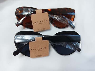 NWT Rae Dunn Shine Bright Sunglasses Black Tortoise Shell 